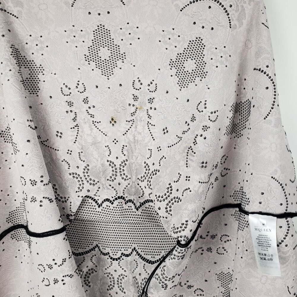Alexander McQueen Lace Look Jacquard Knit Fit and Flare Dress Womens Medium - Picture 11 of 12
